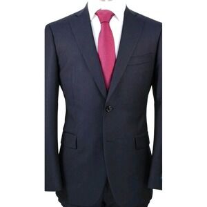 Giorgio Sanetti Super 140's Black Blazer Jacket 40R NWT Viscose Blend Modern Fit